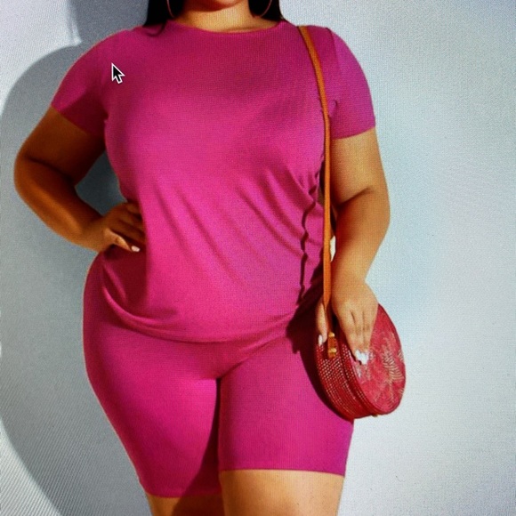 Pants - Pink Solid color Short Set (PINK ONLY)